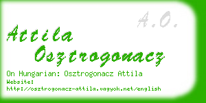 attila osztrogonacz business card